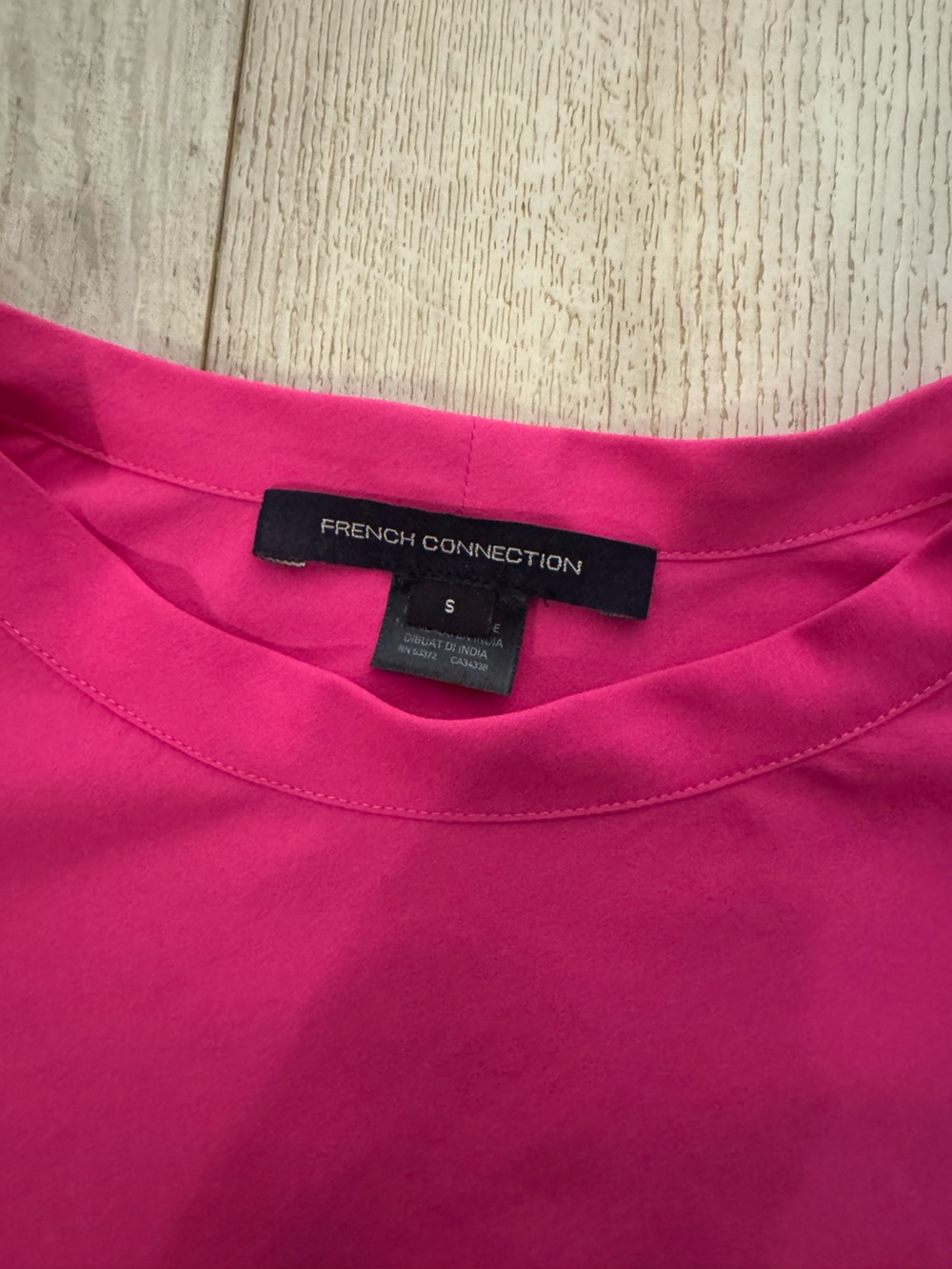 French Connection Hot Pink Padded-Shoulder Blouse - Picture 4 of 4